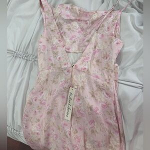 For love and lemons midi pink floral dress never worn with tags